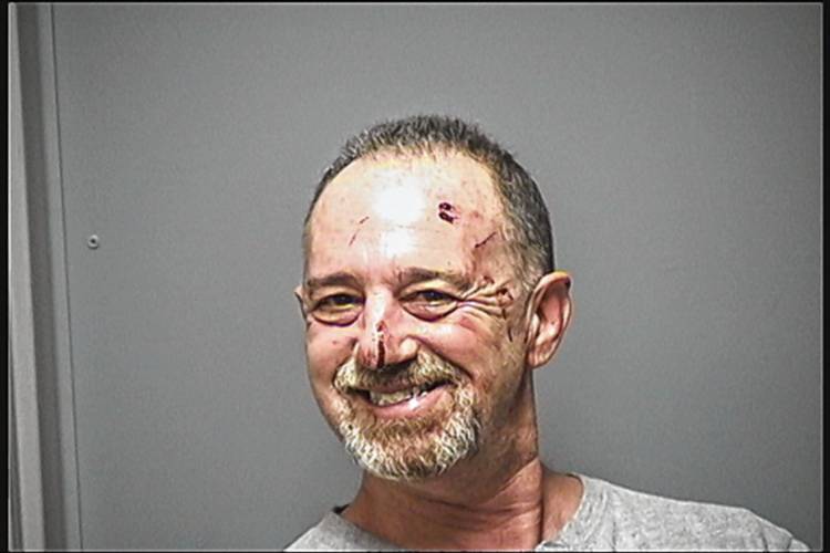 Michael Guglielmo, now 60, in a mugshot from his 2019 arrest where he faced five charges of simple assault and aggravated driving while intoxicated. 