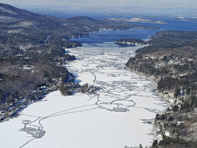 Temperatures have been mild this winter, and with a lot of open water on Lake Winnipesaukee.
