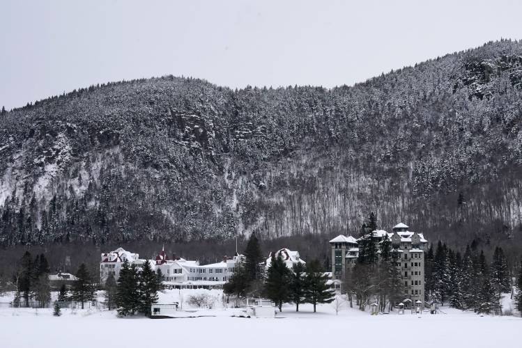 The Balsams Resort in the hamlet of Dixville Notch, N,H., is seen Monday, Jan. 22, 2024. Six residents of Dixville Notch will cast their votes in the presidential primary election at midnight, continuing a tradition started in 1960. (AP Photo/Robert F. Bukaty)